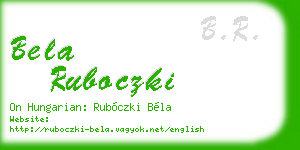 bela ruboczki business card