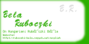 bela ruboczki business card